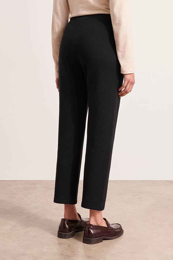 YAO-W CLASSIC BLACK STRAIGHT-LEG TROUSERS
