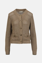 ZAIA GOLD LUREX CARDIGAN