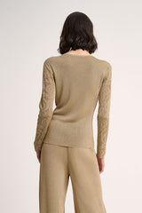 ZAMA GOLD DAMASK PULLOVER