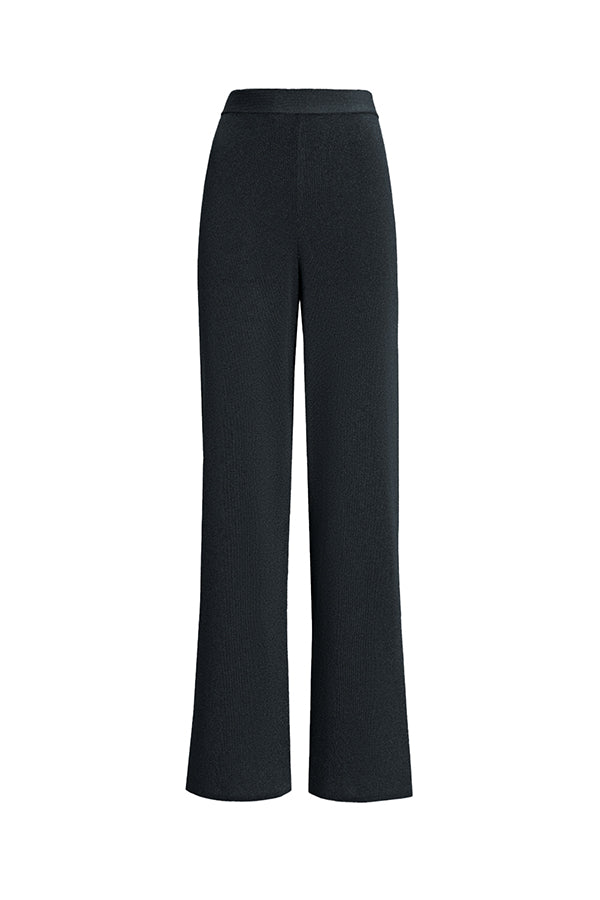 ZAVORRA A BLACK LUREX RELAXED-FIT TROUSERS