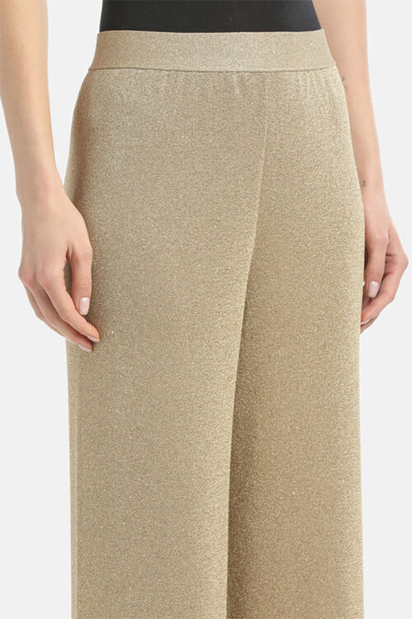 ZAVORRA A GOLD LUREX RELAXED-FIT TROUSERS