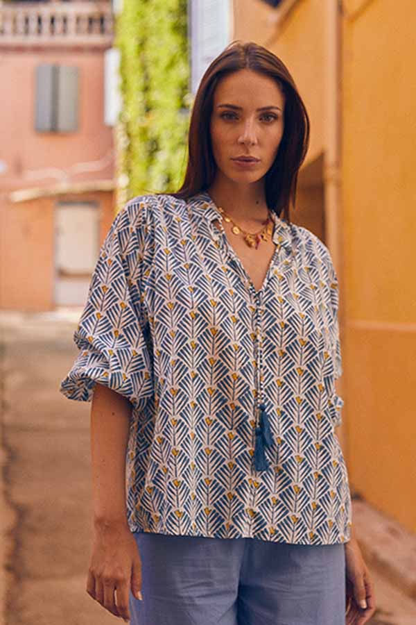 MADDY BLUE ALMA TOP