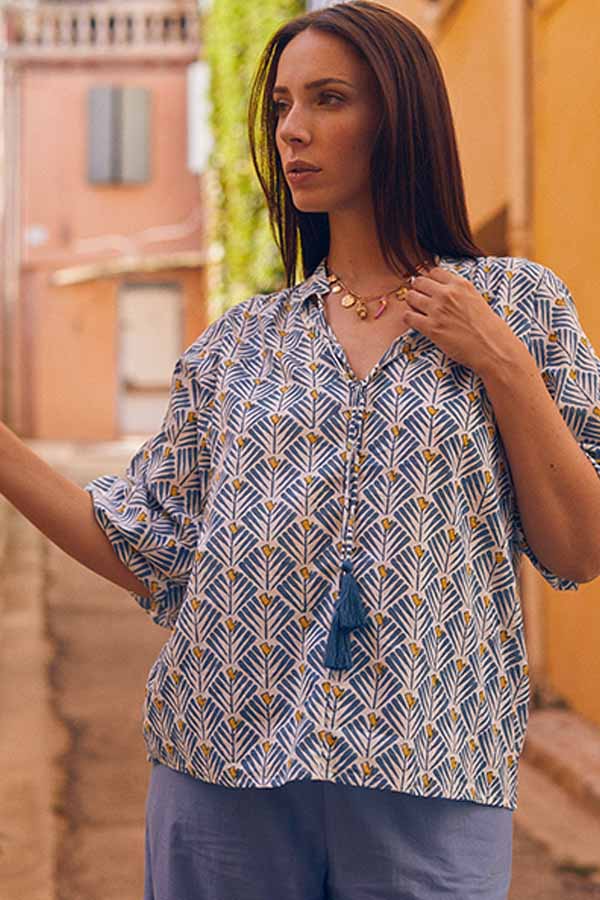 MADDY BLUE ALMA TOP