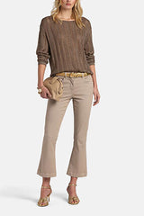 ZEBRINO TABACCO OPENWORK SWEATER