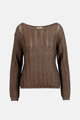 ZEBRINO TABACCO OPENWORK SWEATER