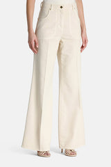 ALI WHITE FLARED TROUSERS