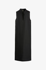 BERTUCI BLACK LINEN TUNIC