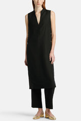 BERTUCI BLACK LINEN TUNIC
