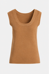CILINDRICA CAMEL VISCOSE -BLEND KNIT TOP