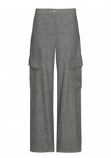 COMFORTABLE TWEED CARGO TROUSERS