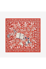 FAUST RED 100 SQUARE SCARF