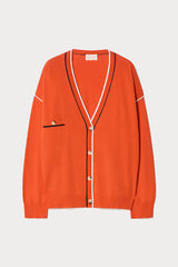 MIELE RED STRETCH VISCOSE CARDIGAN