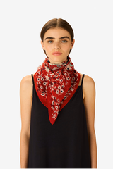 FAUST RED 100 SQUARE SCARF