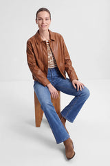 LEATHER LOOK SHORT JACKET