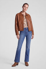 LEATHER LOOK SHORT JACKET