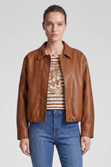 LEATHER LOOK SHORT JACKET