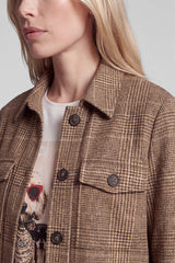 SHIRT COLLAR CHECKED JACKET