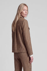 SHIRT COLLAR CHECKED JACKET