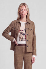 SHIRT COLLAR CHECKED JACKET