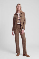 SHIRT COLLAR CHECKED JACKET
