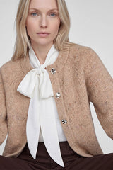 ROUND NECK CHUNKY KNIT CARDIGAN