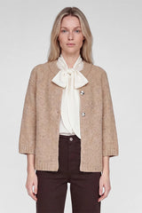 ROUND NECK CHUNKY KNIT CARDIGAN