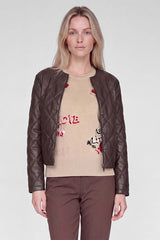 CHECKERED QUILTED JACKET