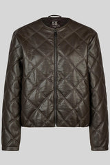 CHECKERED QUILTED JACKET