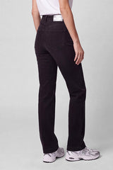 BLACK STRAIGHT-LEG JEANS