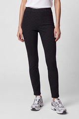 BLACK GRAPHIC PATTERN JEGGINGS