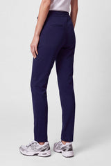 BLUE DECORATIVE SEAMS JERSEY TROUSERS