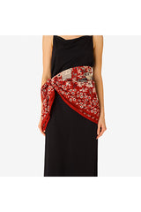 FAUST RED 100 SQUARE SCARF