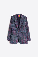 SOPHIA TWEED CINTAS VERDE ROSA AZUL JACKET