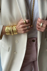 CAVALLO MATTE GOLD CROCODILE BANGLE