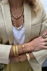 OLBIA MATTE GOLD BRAIDED BANGLE