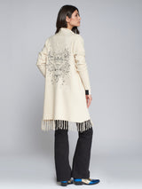 FRINGES BEIGE CARDIGAN