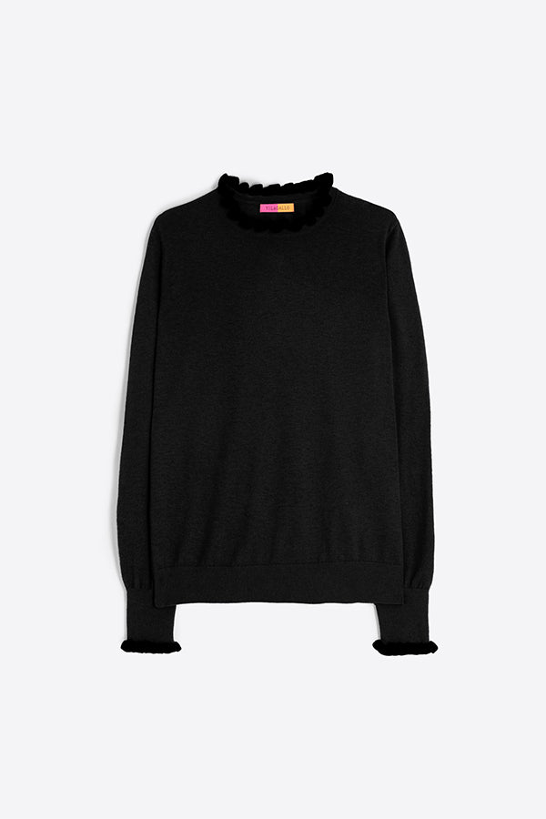 JERSEY VOLANTES BLACK KNITWEAR