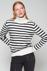 BOTONES ECRU BLACK KNITWEAR