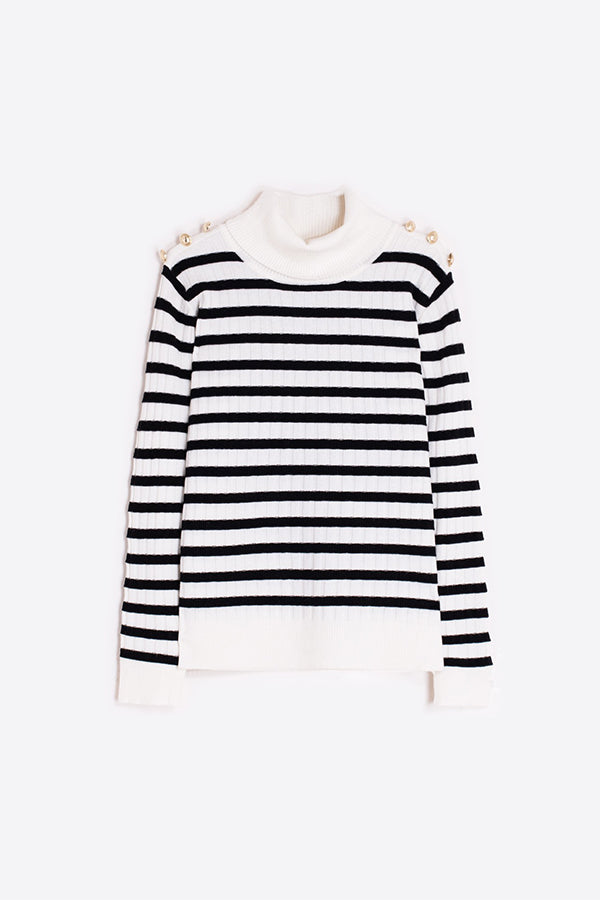 BOTONES ECRU BLACK KNITWEAR