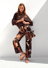 COFFEE KIMONO SLEEVE SHORT PULLOVER