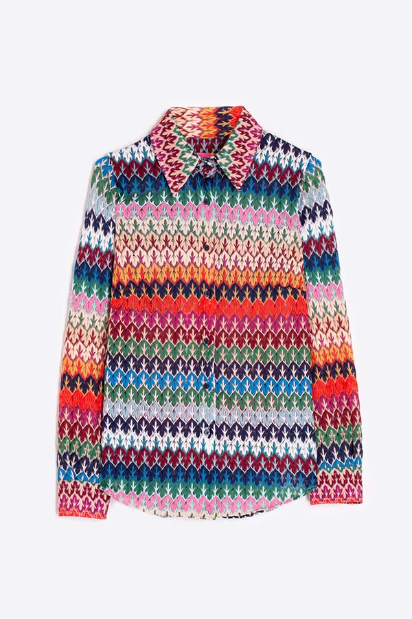 MAFALDA MULTICOLOR JACQUARD KNIT SHIRT