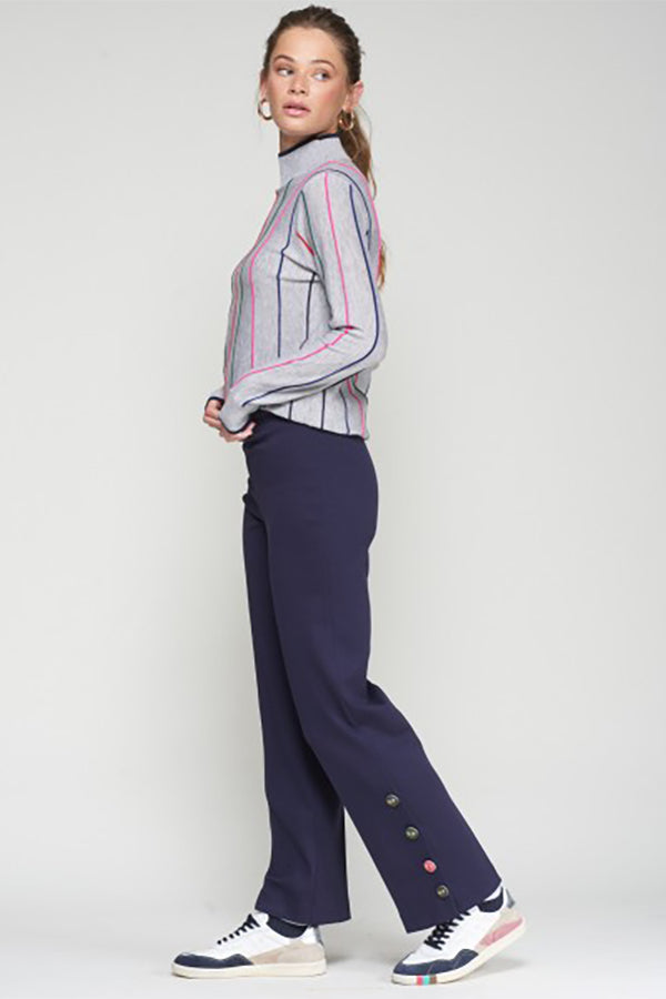 BEE BUTTONS NAVY TROUSERS