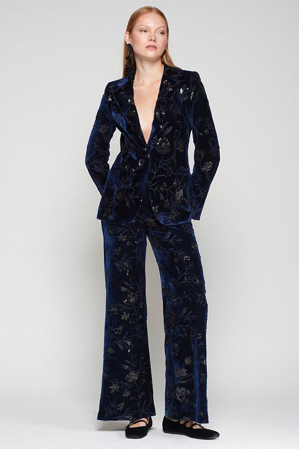 VENUS TERCIOPELO FLOR LENTEJUELAS TROUSERS