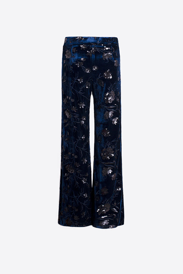 VENUS TERCIOPELO FLOR LENTEJUELAS TROUSERS