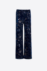 VENUS TERCIOPELO FLOR LENTEJUELAS TROUSERS