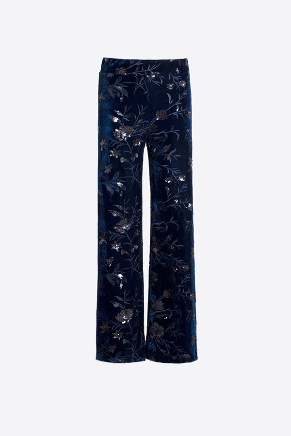 VENUS TERCIOPELO FLOR LENTEJUELAS TROUSERS