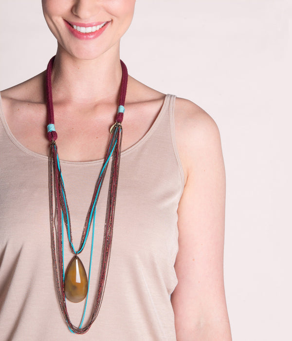 KILIM MICRO CHAINS LONG NECKLACE