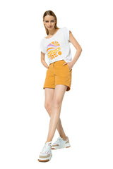 CAMEL COTTON SHORTS