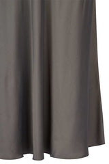 GREY SATIN-LIKE SKIRT