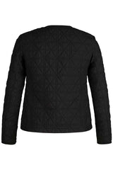 BLACK ZIPPED QUILTED LIGHT JACKET